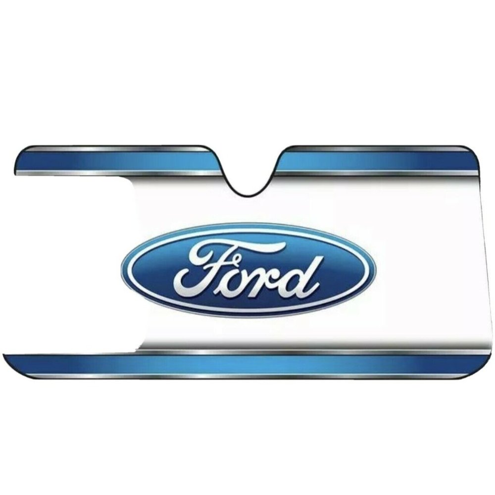 Plasticolor Ford Logo Foldable Ultra Durable Front Windshield Sunshade Cover